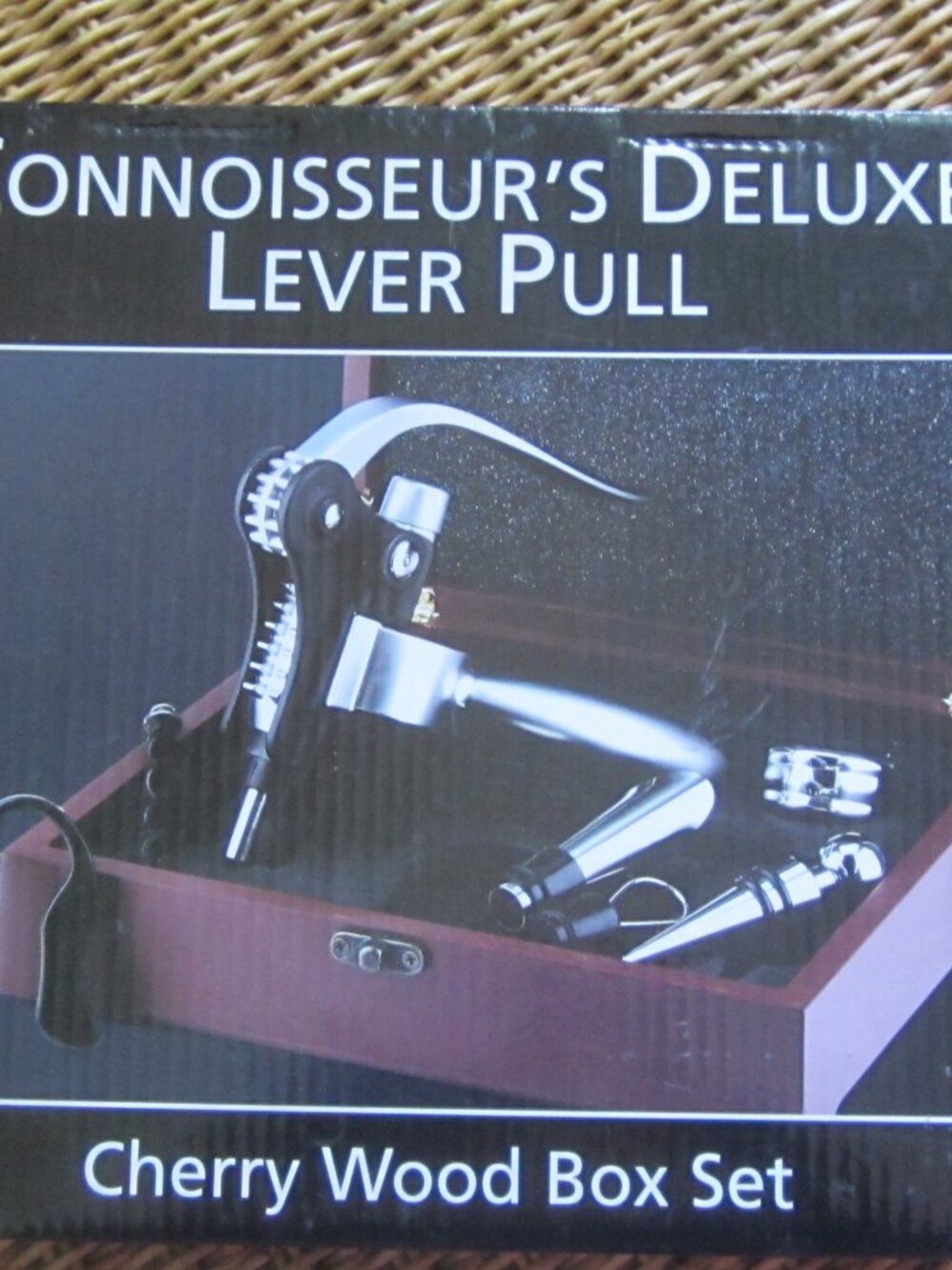 NIB/Cherry Wood Deluxe Lever Pull Set/Wine ~ BRAND NEW IN BOX!